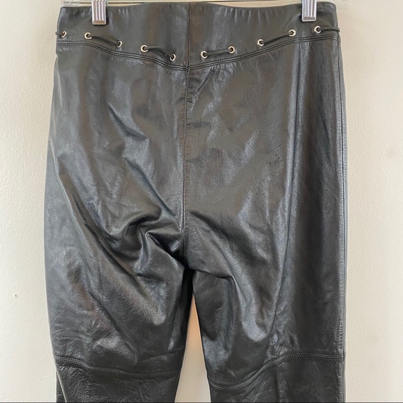 Lauren Ralph Lauren Black 100% Leather Riding Pants Sz 4 - Picture 5 of 13